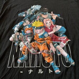 Naruto Black 2XL Cotton Women's Short Sleeve T-shirt